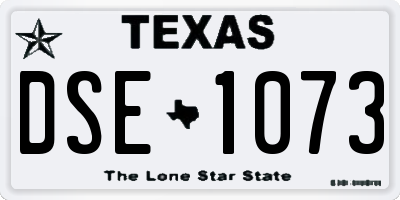 TX license plate DSE1073