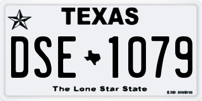 TX license plate DSE1079