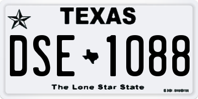 TX license plate DSE1088