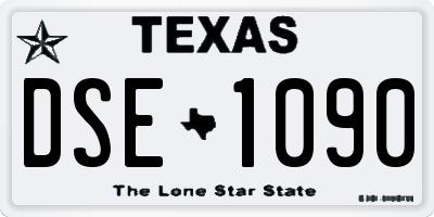 TX license plate DSE1090