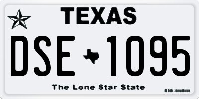 TX license plate DSE1095