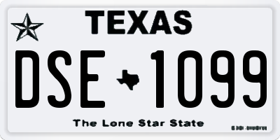 TX license plate DSE1099