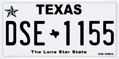 TX license plate DSE1155