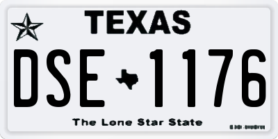 TX license plate DSE1176