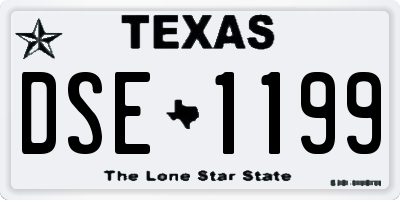TX license plate DSE1199