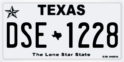 TX license plate DSE1228