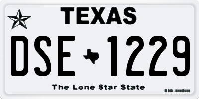 TX license plate DSE1229