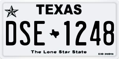 TX license plate DSE1248