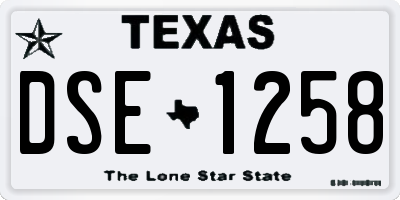 TX license plate DSE1258