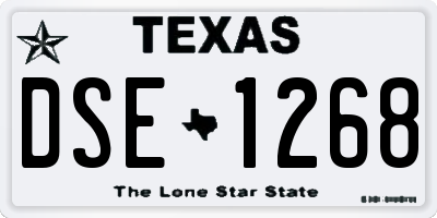 TX license plate DSE1268