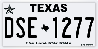 TX license plate DSE1277