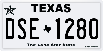 TX license plate DSE1280