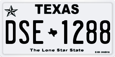 TX license plate DSE1288