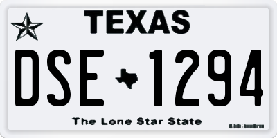 TX license plate DSE1294