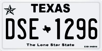 TX license plate DSE1296