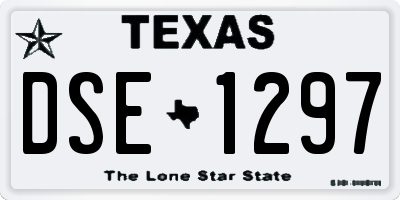 TX license plate DSE1297