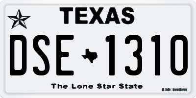 TX license plate DSE1310