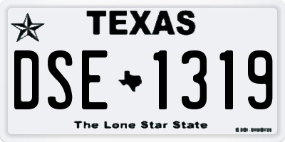 TX license plate DSE1319