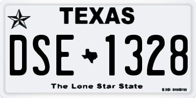 TX license plate DSE1328