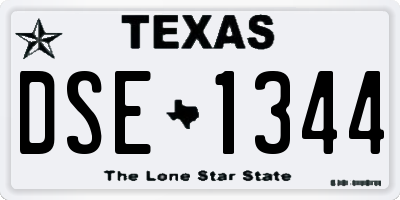 TX license plate DSE1344