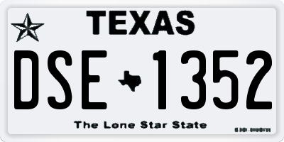 TX license plate DSE1352