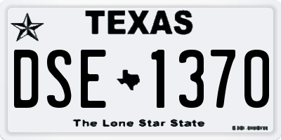 TX license plate DSE1370