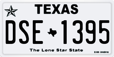 TX license plate DSE1395