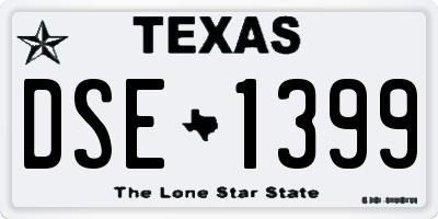 TX license plate DSE1399