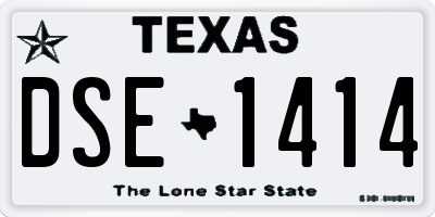 TX license plate DSE1414