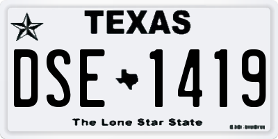 TX license plate DSE1419