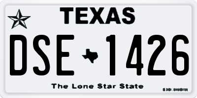 TX license plate DSE1426