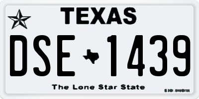 TX license plate DSE1439