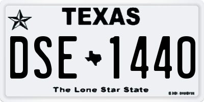 TX license plate DSE1440