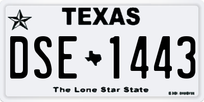 TX license plate DSE1443