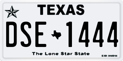 TX license plate DSE1444