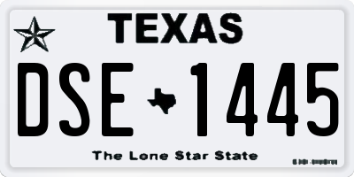 TX license plate DSE1445