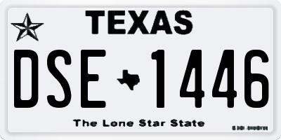 TX license plate DSE1446