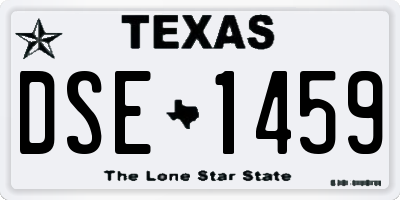 TX license plate DSE1459