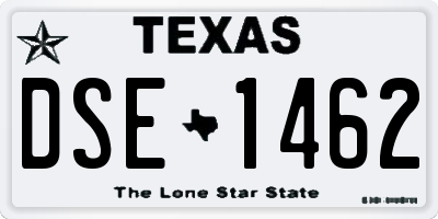 TX license plate DSE1462