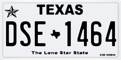 TX license plate DSE1464