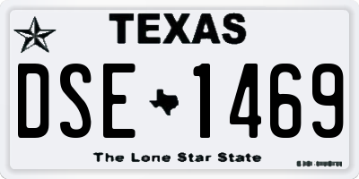 TX license plate DSE1469