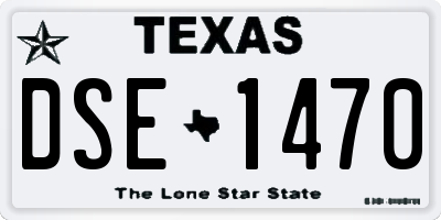 TX license plate DSE1470