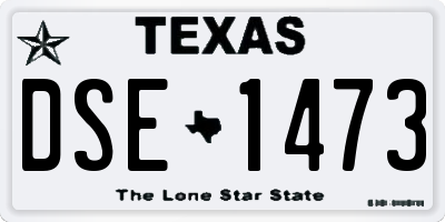 TX license plate DSE1473