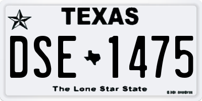 TX license plate DSE1475