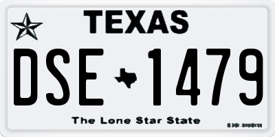 TX license plate DSE1479