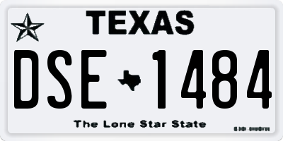 TX license plate DSE1484