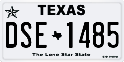 TX license plate DSE1485