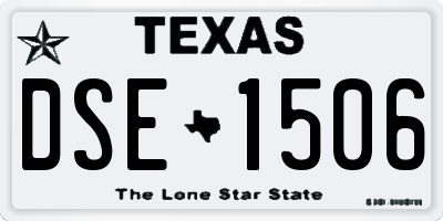 TX license plate DSE1506