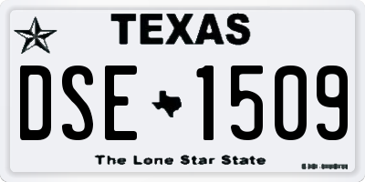 TX license plate DSE1509