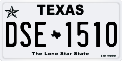 TX license plate DSE1510